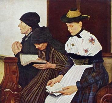 Leibl Frauen in der Kirche