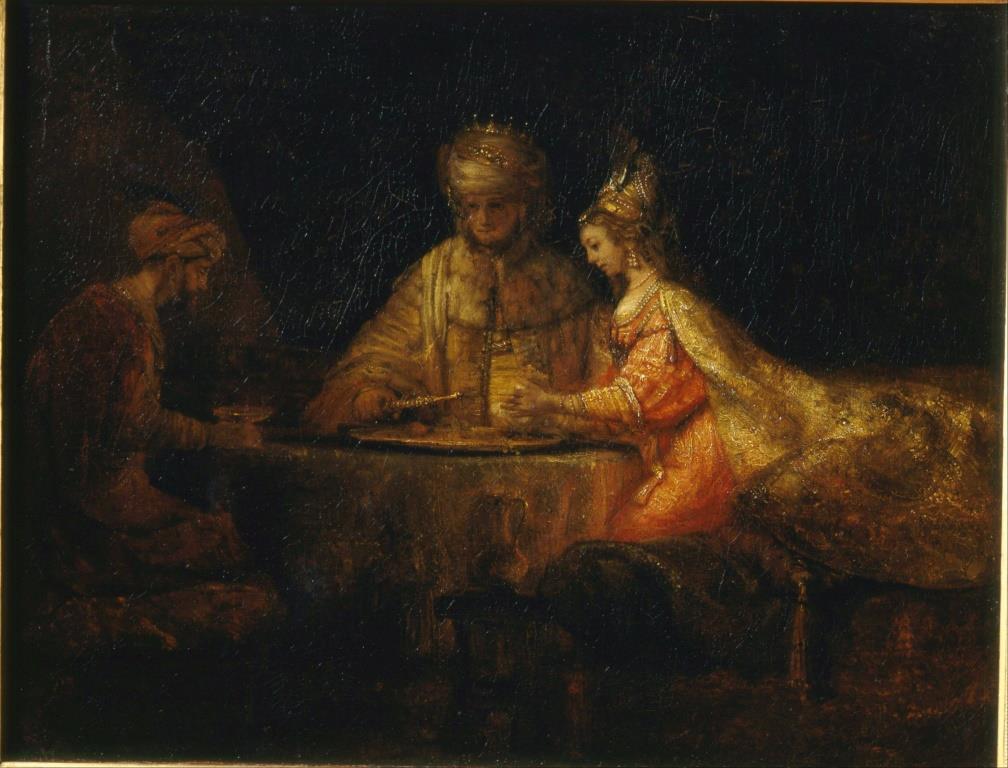 Rembrandt - Ahasuerus and Haman at the Feast of Esther