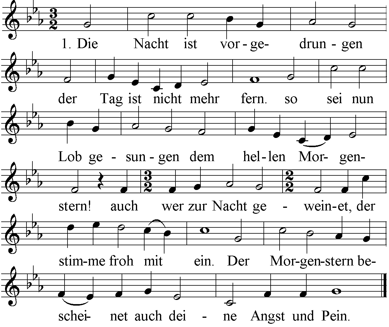 EG 016 Die Nacht ist vorgedrungen