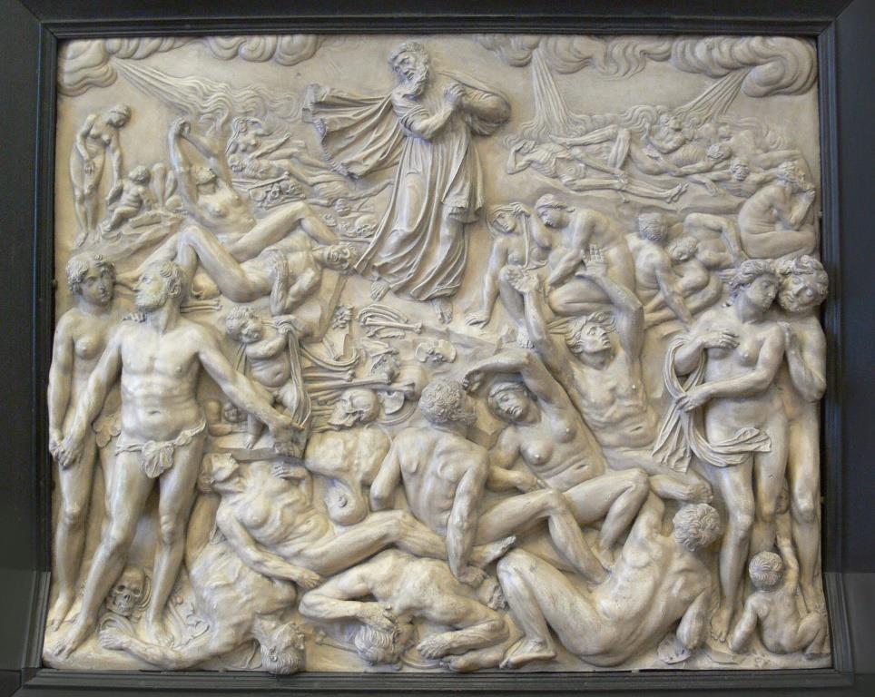 Leonhard Kern, Die Auferweckungsvision des Propheten Ezechiel, Alabasterrelief aus einem Epitaph, um 1645