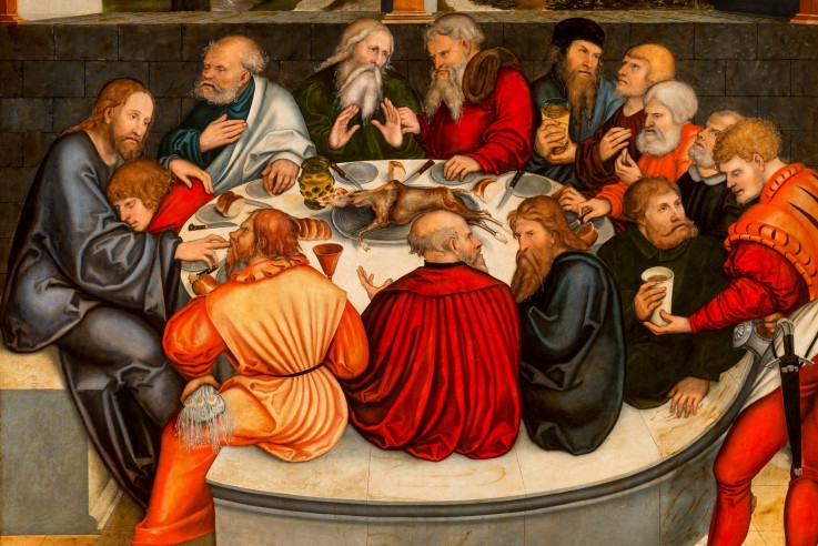 Lucas Cranach d.Ä./Lucas Cranach d.J. – Wittenberger Reformationsaltar 1547/1548 in der Stadtkirche St. Marien (Ausschnitt aus der Mitteltafel)