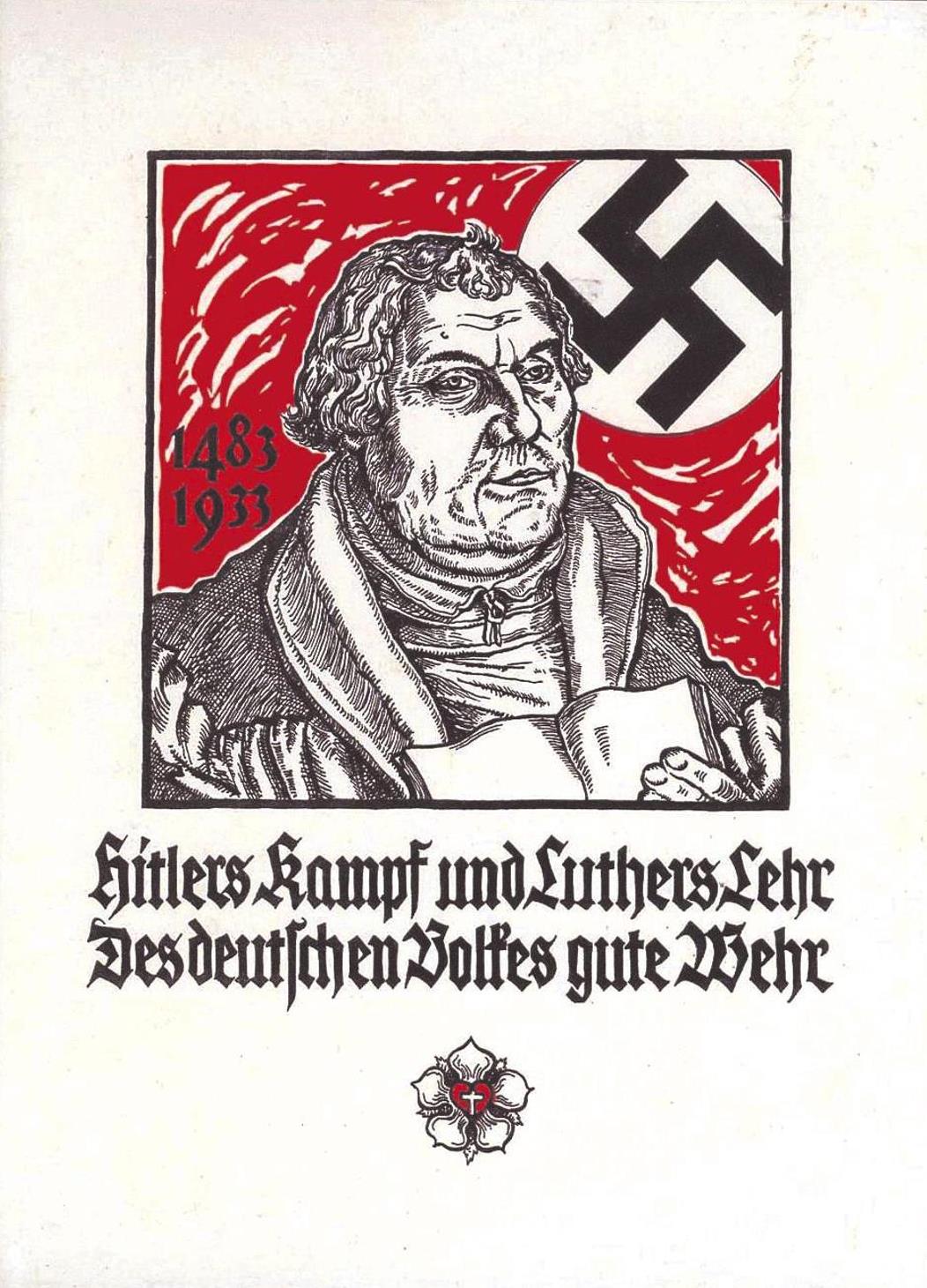 Plakat 1933 mit Hakenkreuz