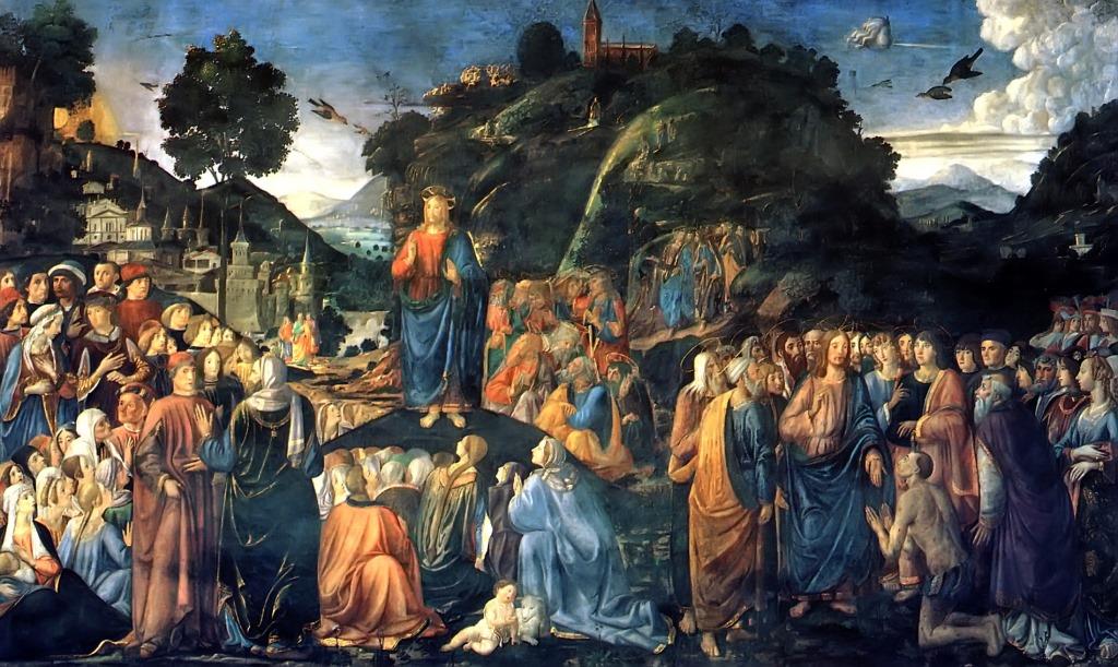 Sermon On The Mountwith the Healing of the Leper
Cosimo Rosselli, 1481