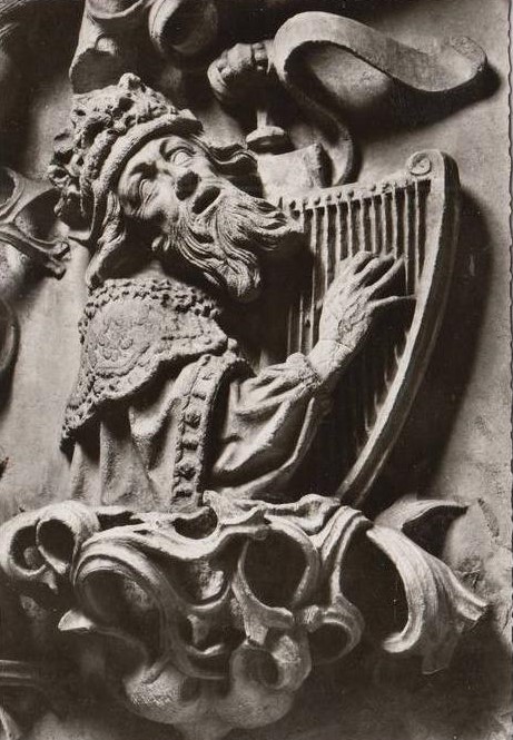 König David mit Harfe (Wormser Dom 1483)
