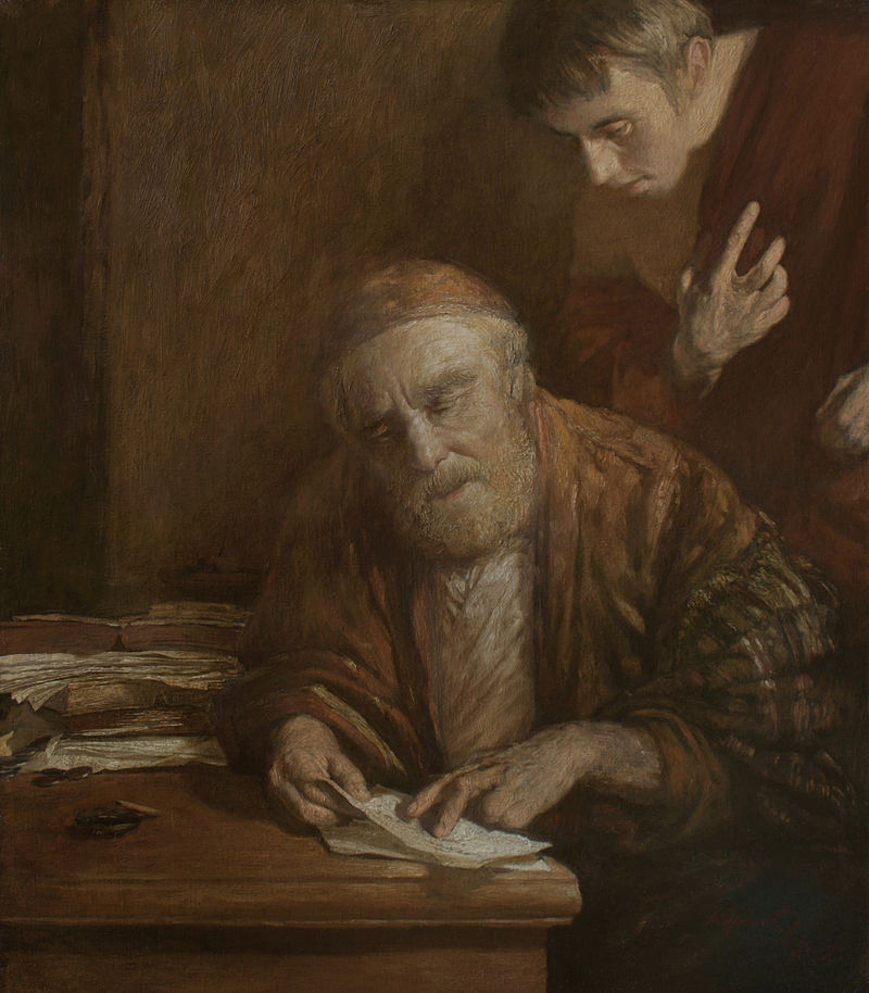 Parable of the Unjust Steward. 2012. Canvas, oil. 80 x 70. Artist A.N. Mironov