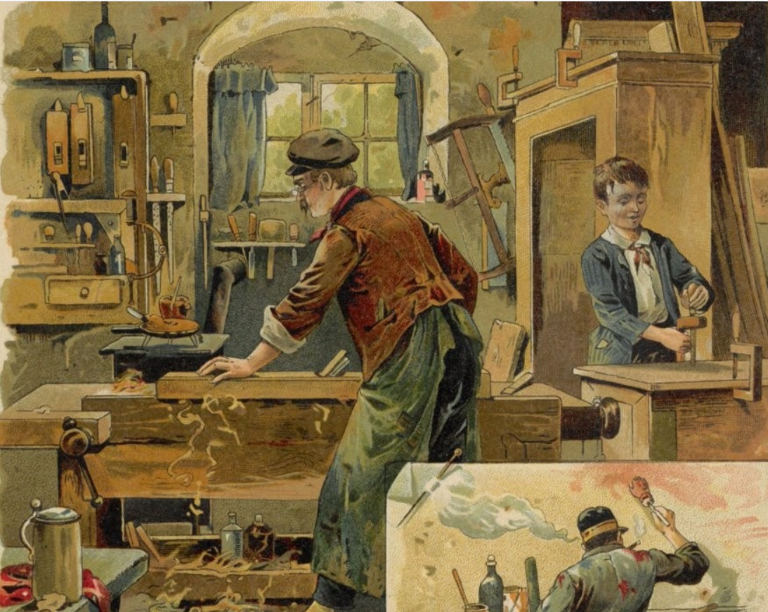 Schreinerei mit Hobelbank